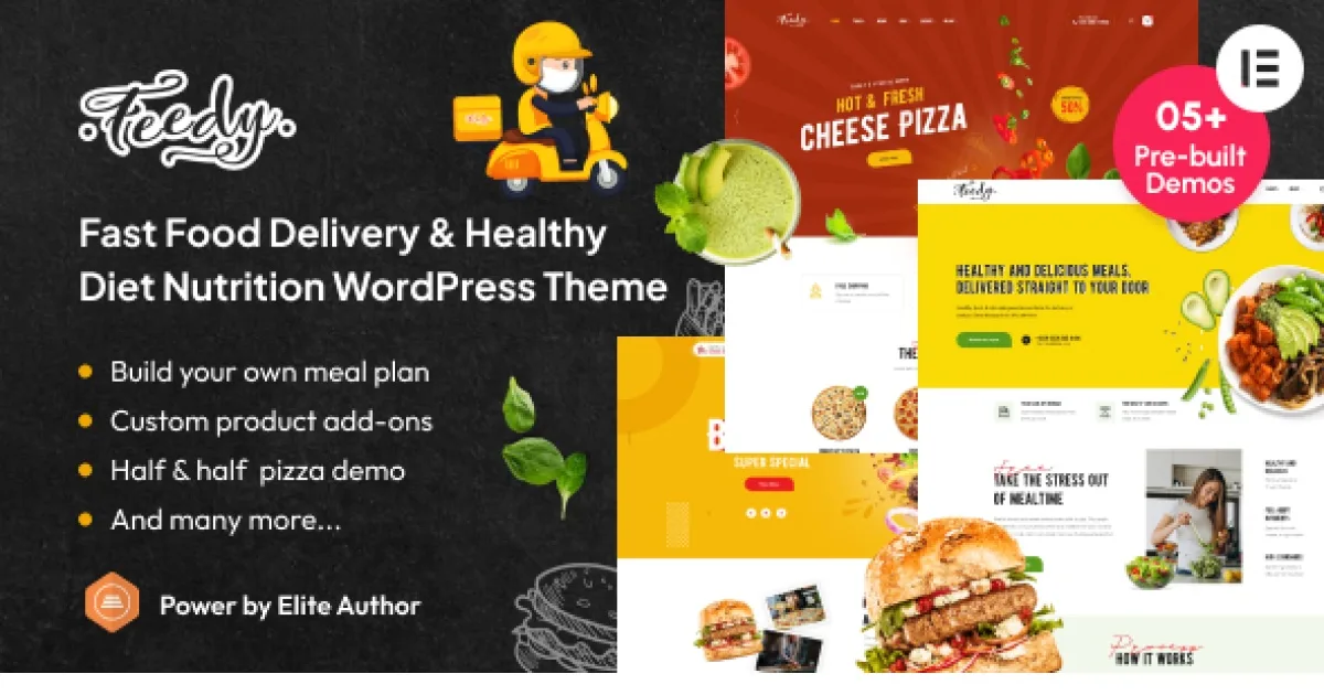 Feedy – Healthy Fast Food Delivery & Diet Nutrition WordPress ThemeÂ