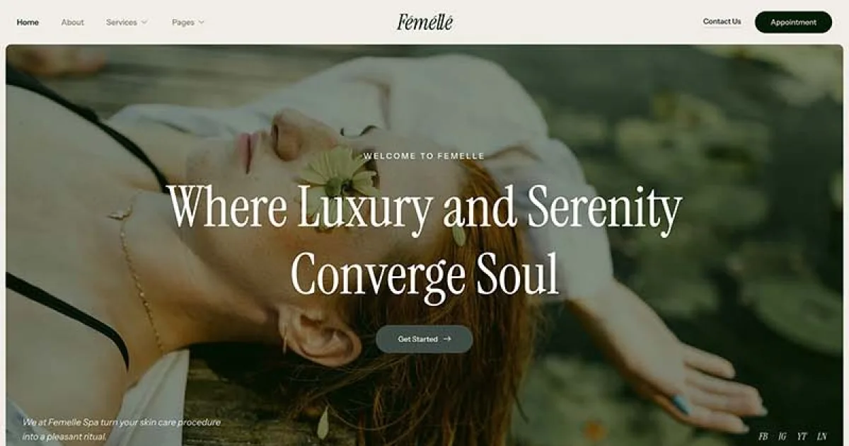 Femelle – Spa & Wellness Elementor Template Kit