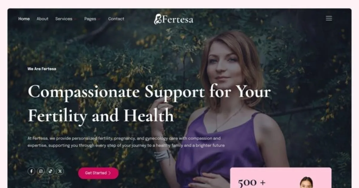 Fertesa – Pregnancy Care Fertility & Gynecologist Elementor Template Kit