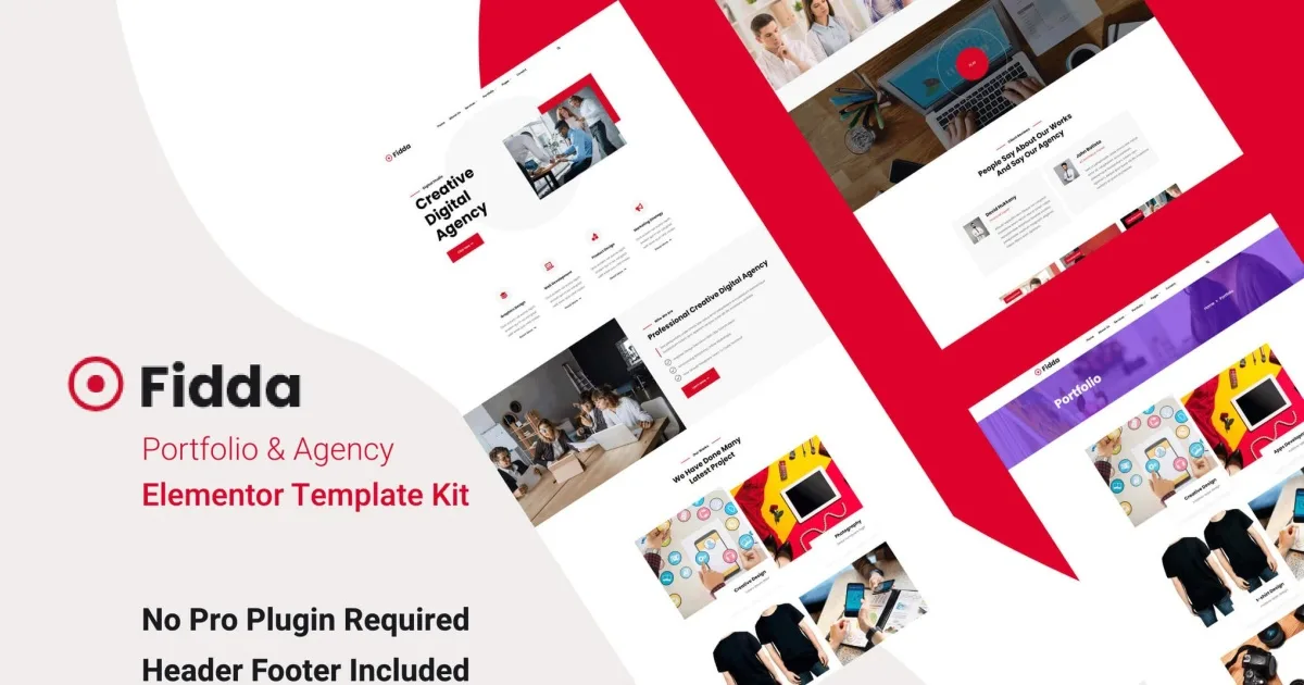 Fidda – Portfolio & Agency Elementor Template Kit