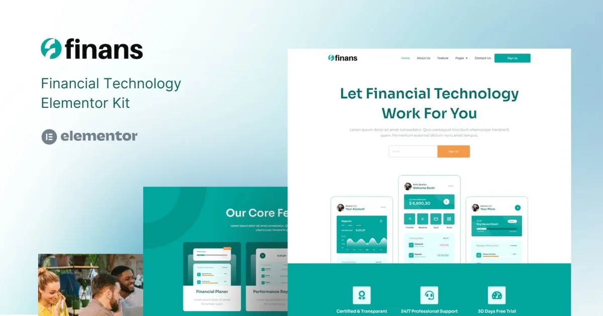 Finans – Financial Technology Elementor Pro Template Kit