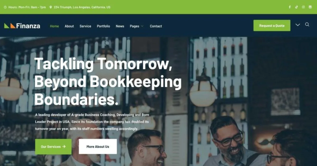 Finanza – Finance & Accounting Company Elementor Template Kit