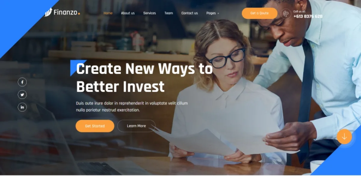 Finanzo | Finance Consulting Elementor Template Kit
