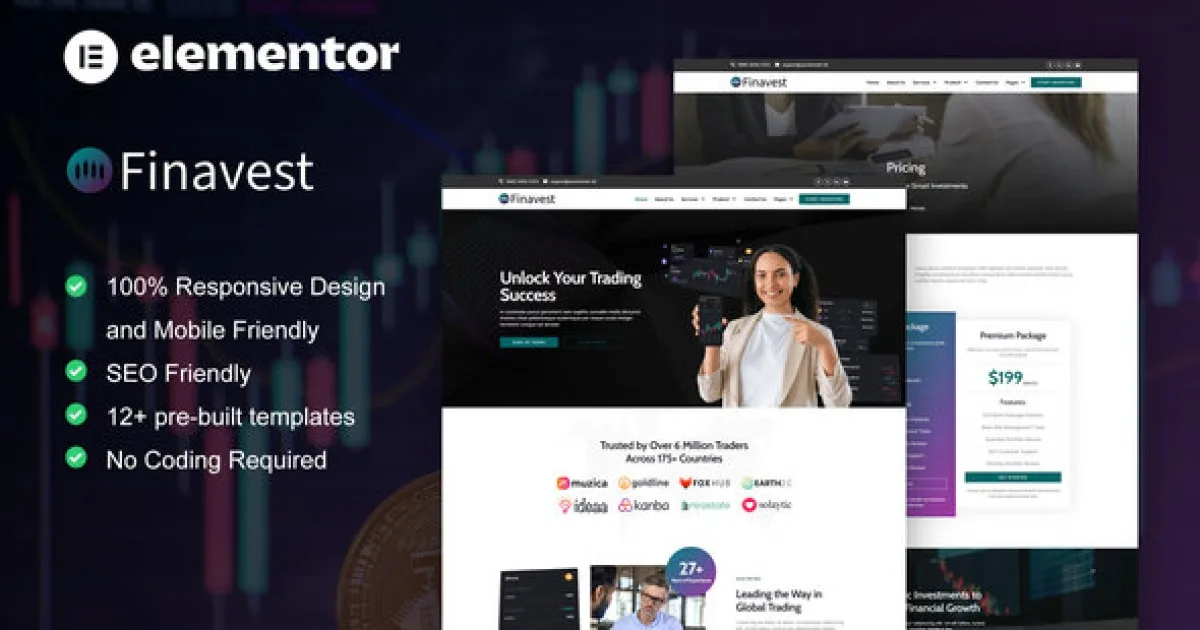 Finavest – Trading & Investment Elementor Pro Template Kit