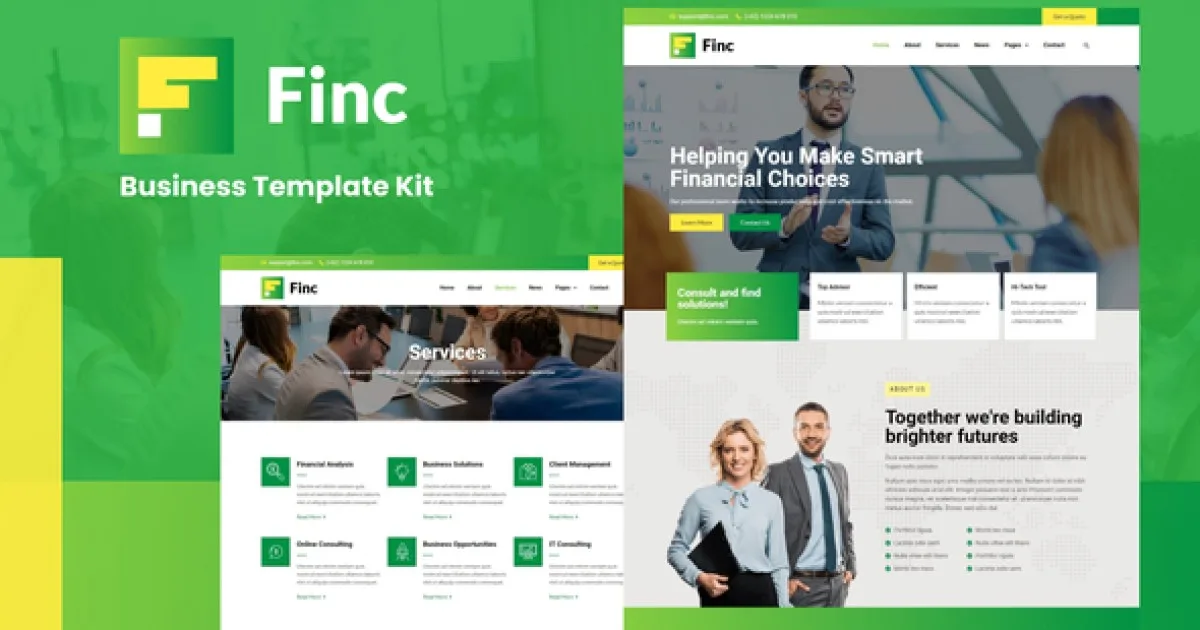 Finc – Business & Financial Elementor Template Kit