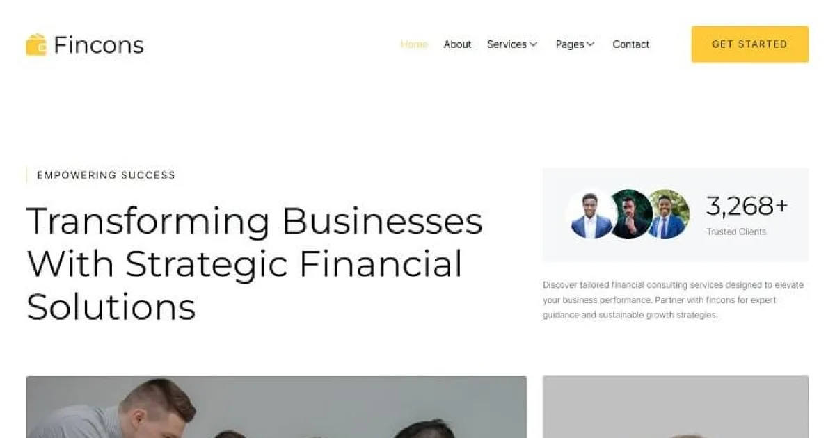 Fincons – Business & Finance Consulting Elementor Template Kit