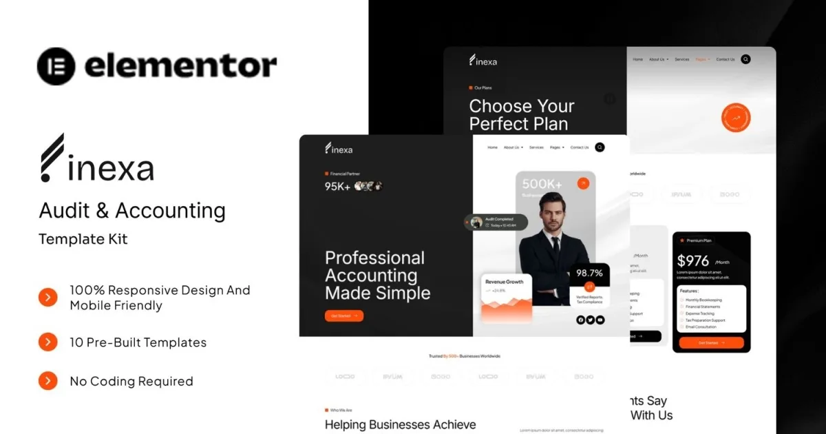 Finexa – Audit & Accounting Elementor Template Kit