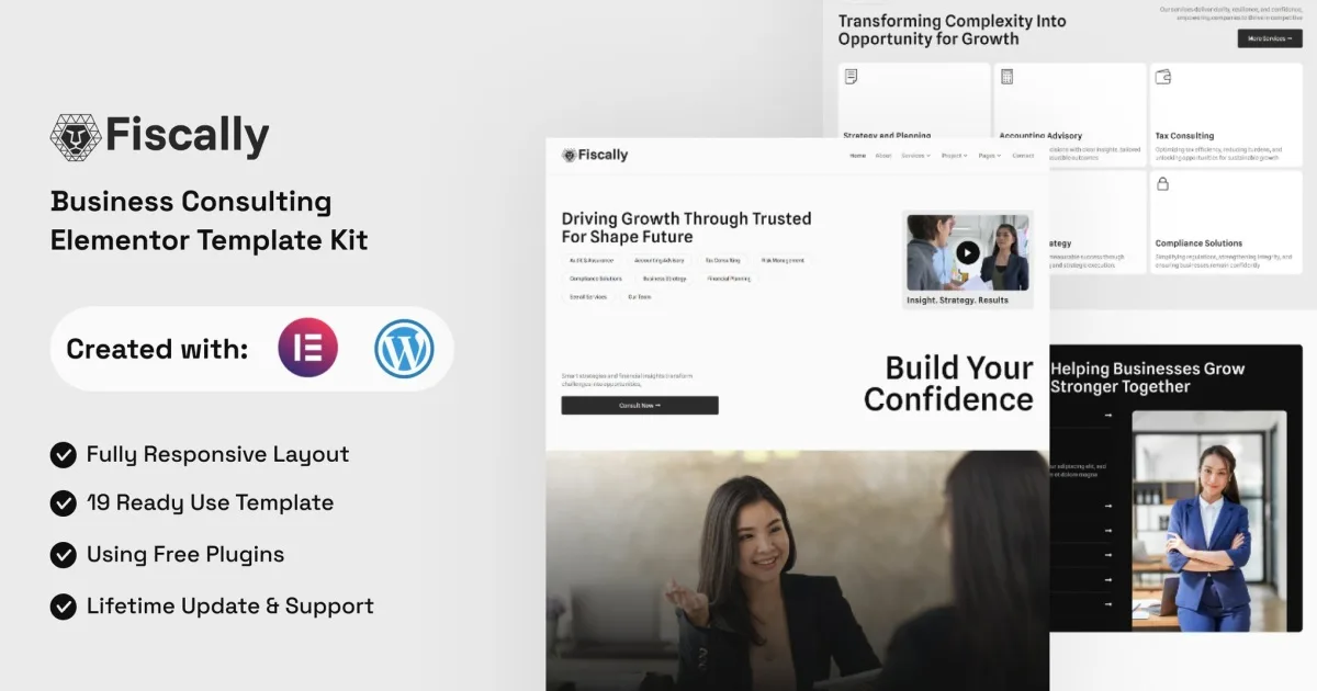 Fiscally – Business Consulting Elementor Template Kit