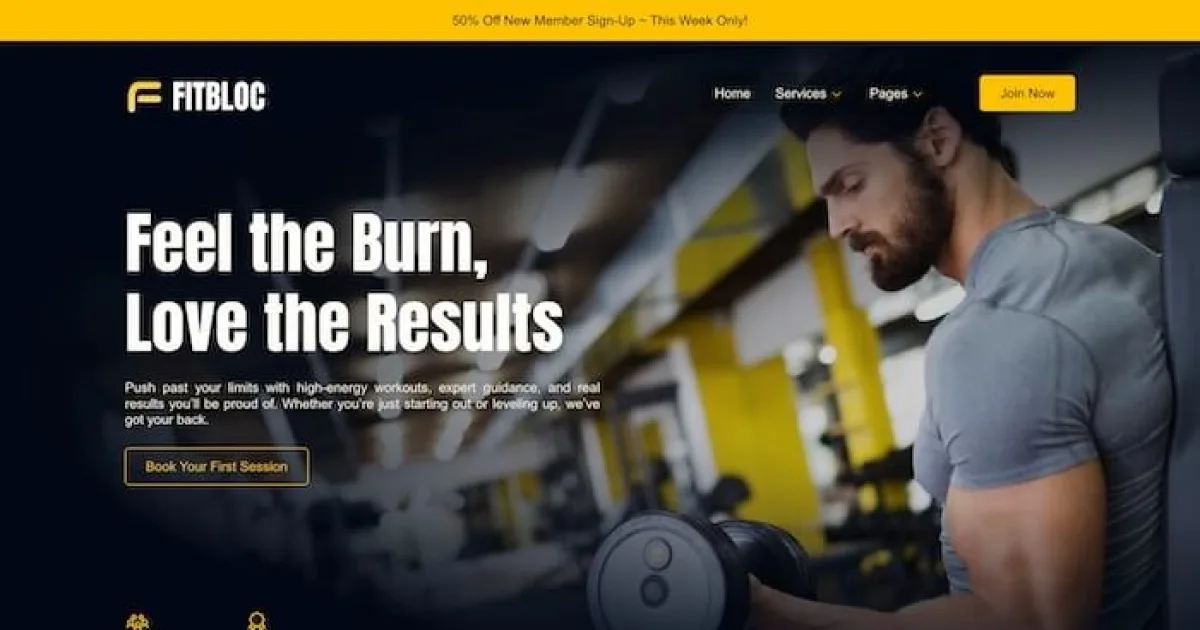 Fitbloc – Fitness & Wellness Elementor Template Kit