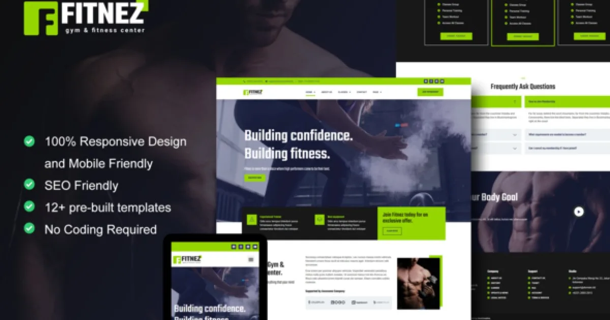 Fitnez – Fitness & Gym Elementor Template Kit
