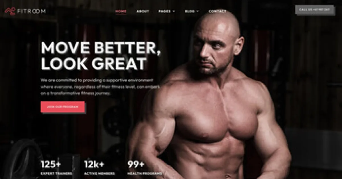 Fitroom – Gym & Fitness Center Elementor Template Kit