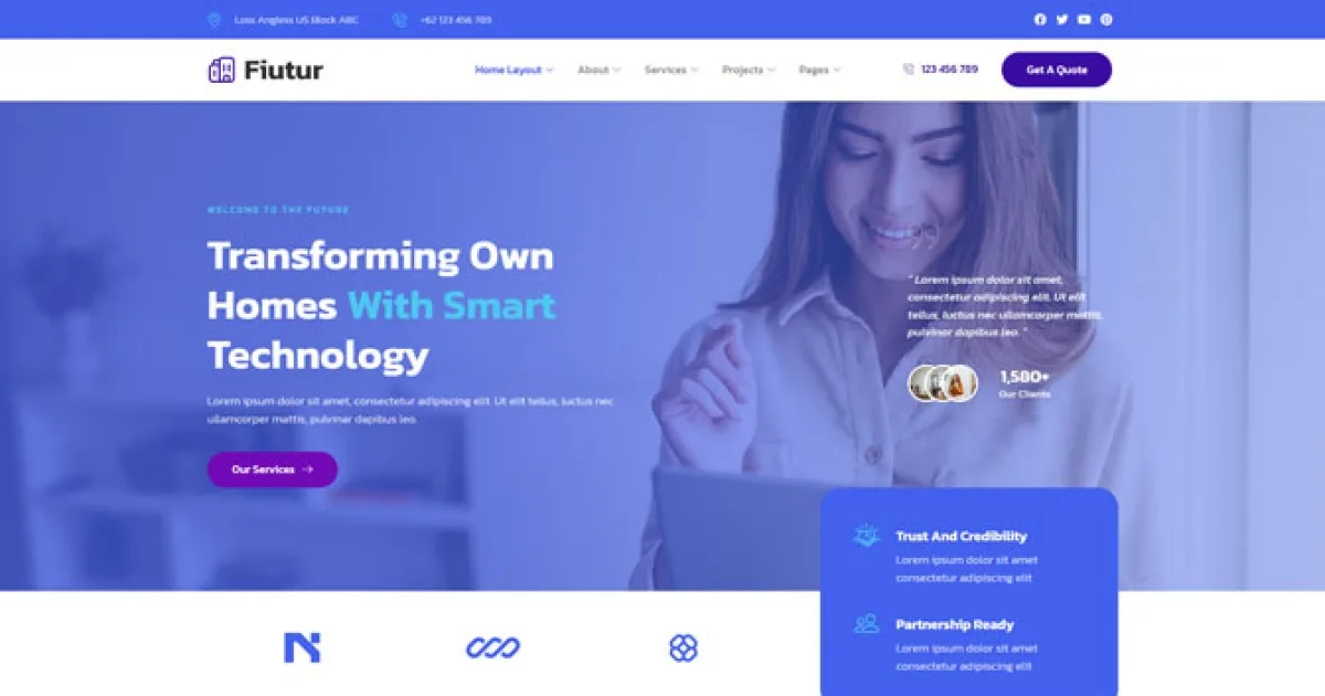 Fiutur – Smarthome Automation Services Elementor Template Kit