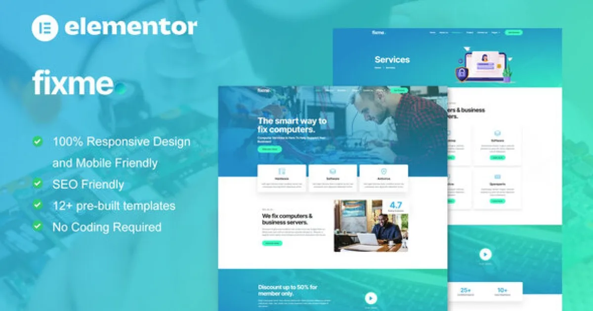 Fixme – Computer Repair Service Elementor Template Kit