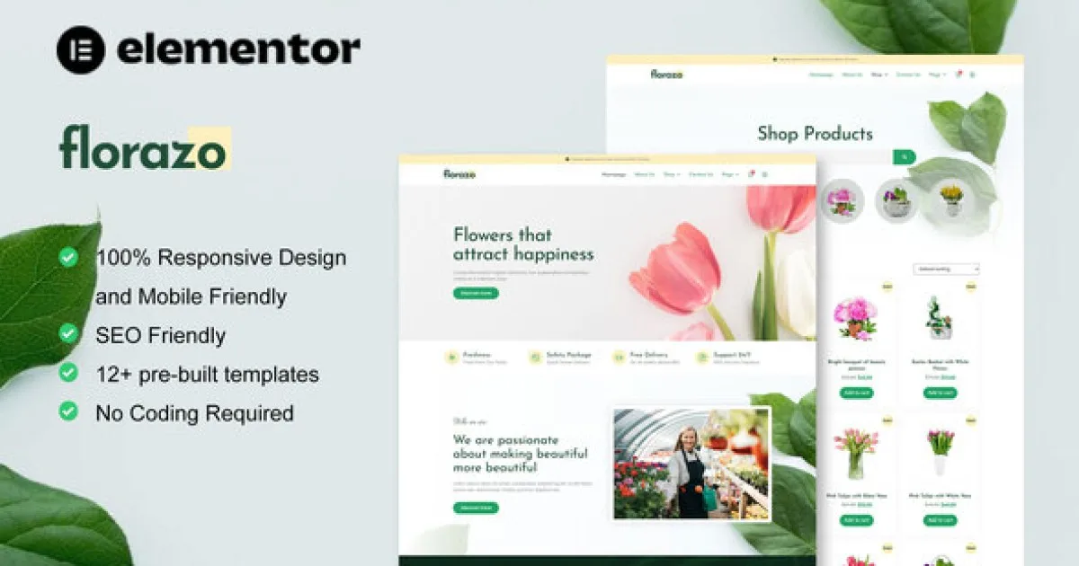 Florazo – WooCommerce Florist & Flower Shop Elementor Template Kit