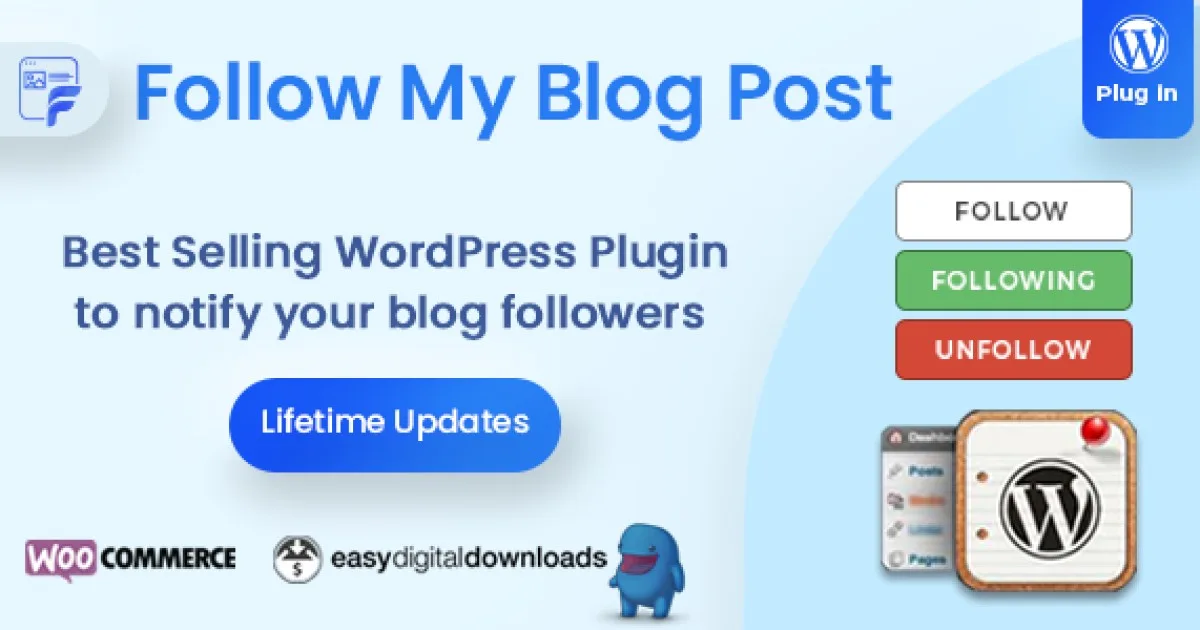 Follow My Blog Post WordPress Plugin