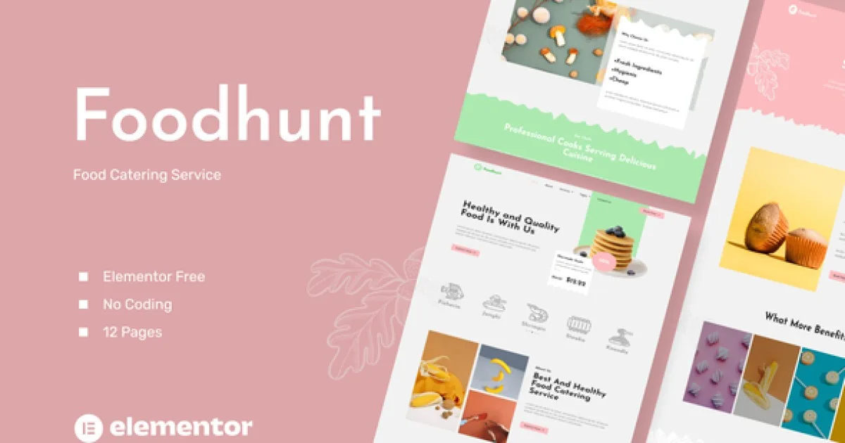 Foodhunt – Food Catering Service Elementor Template Kit