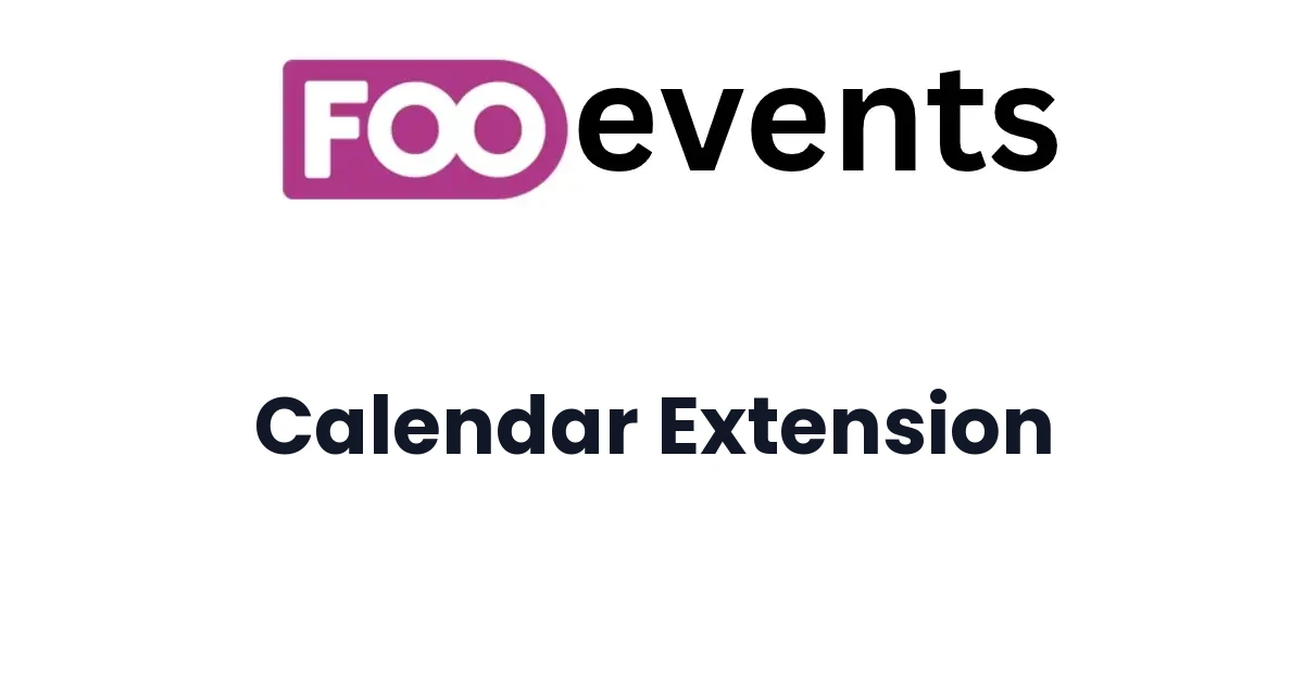 FooEvents Calendar Extension