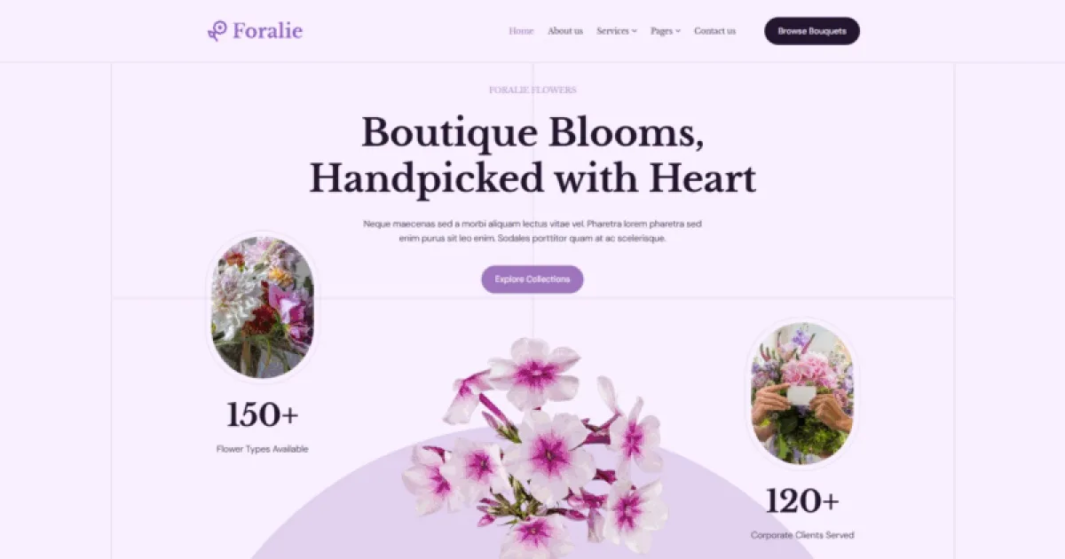 Foralie – Flower Boquete Elementor Template Kits