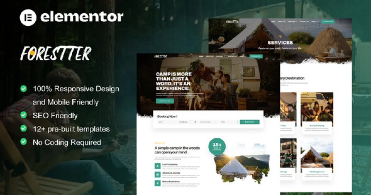 Forestter – Camping & Adventure Elementor Template Kit