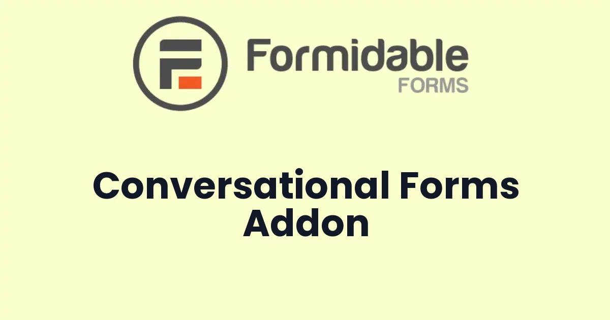 Formidable Forms Conversational Forms Addon