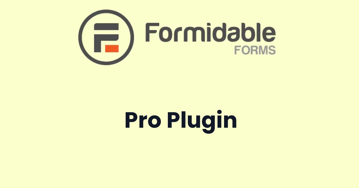 Formidable Forms Pro