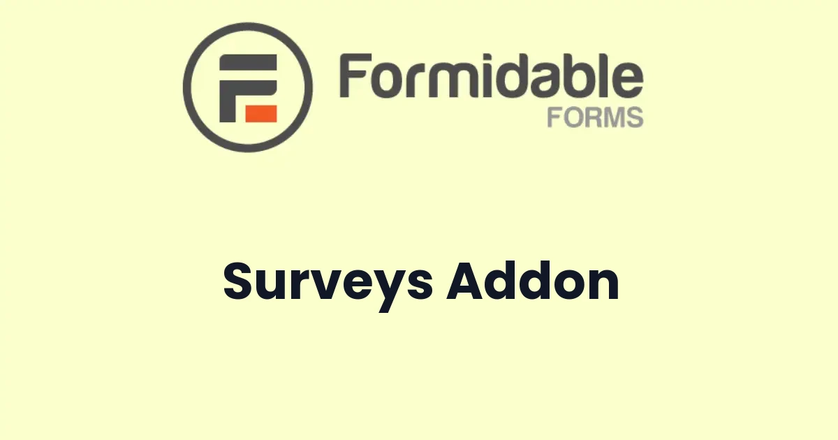 Formidable Forms Surveys Addon
