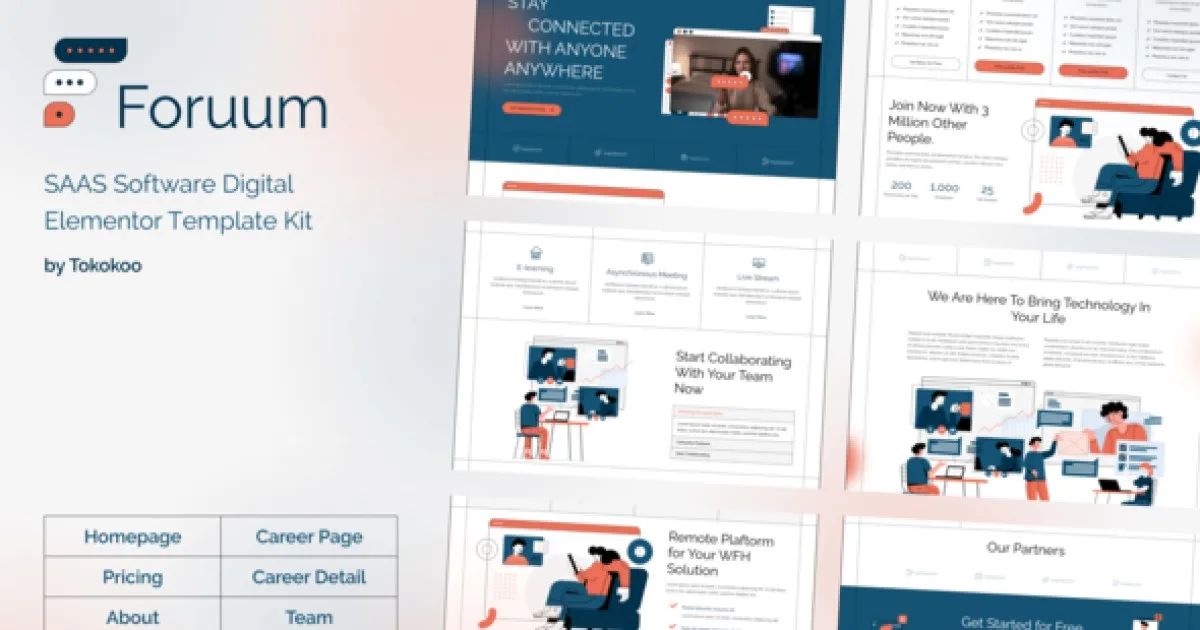 Foruum | SaaS & Software Startup Elementor Template Kit
