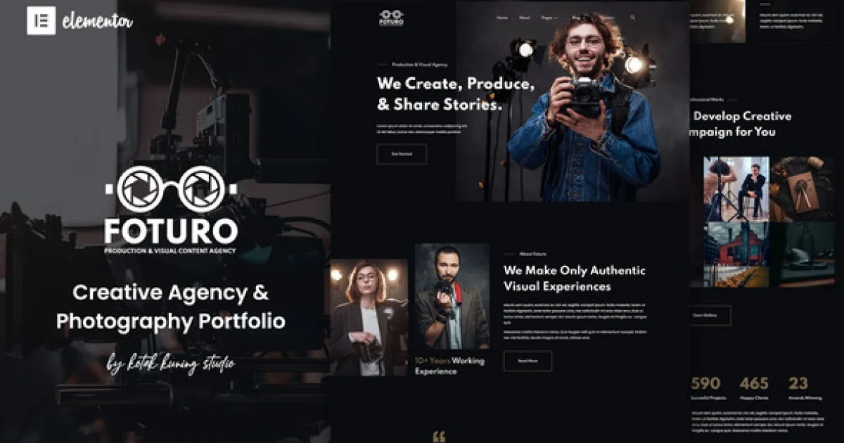 Foturo – Photography Portfolio & Creative Agency Elementor Template Kit