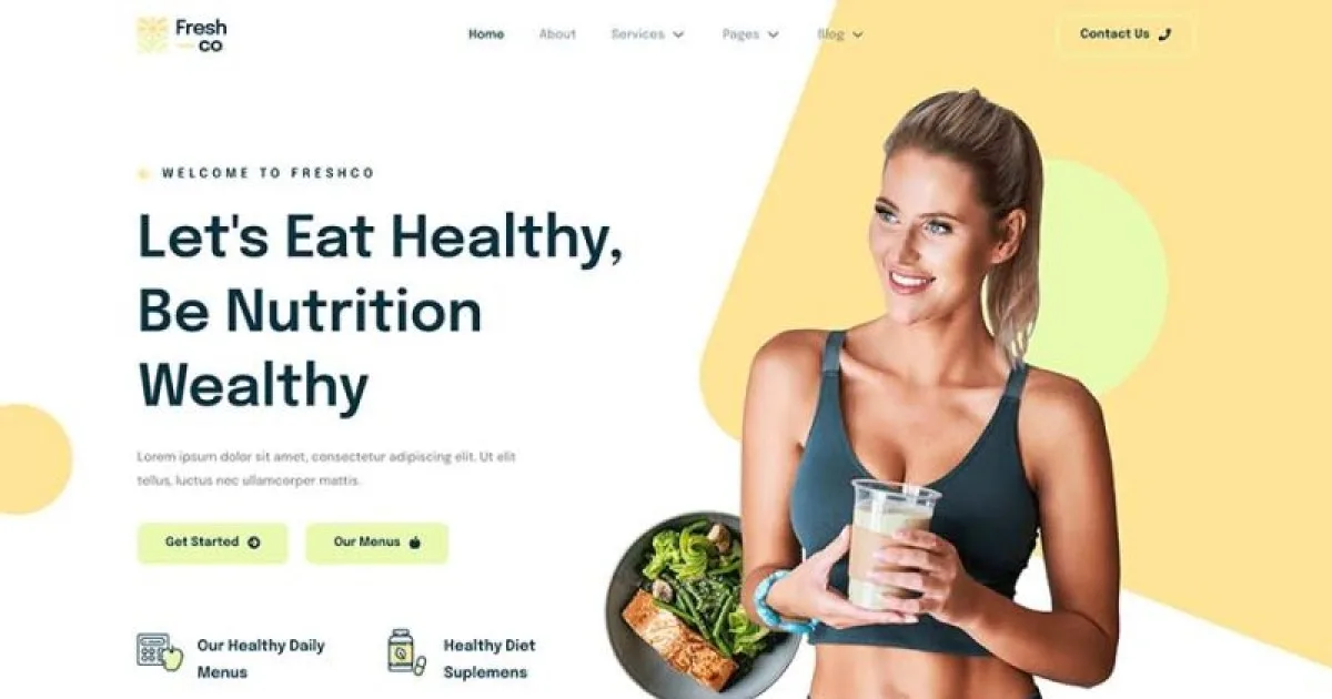 Freshco – Healthy Food & Nutrition Service Elementor Template Kit