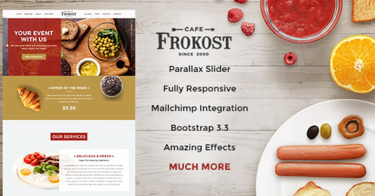 Frokost – Restaurant / Cafe One Page HTML5