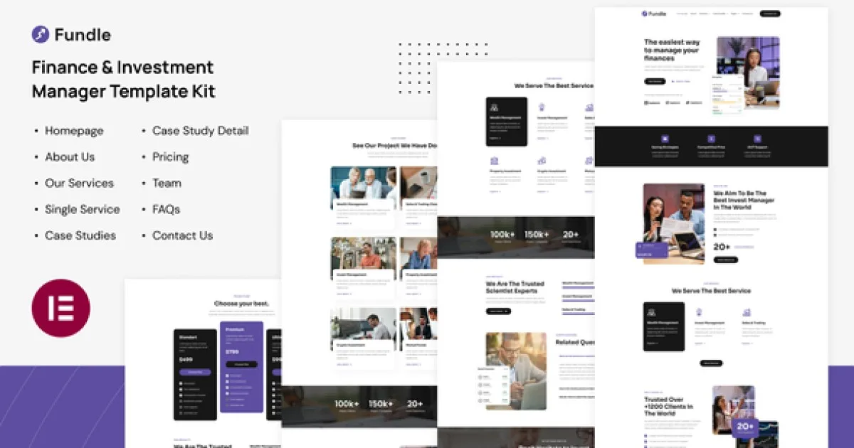 Fundle – Finance & Investment Manager Elementor Template Kit