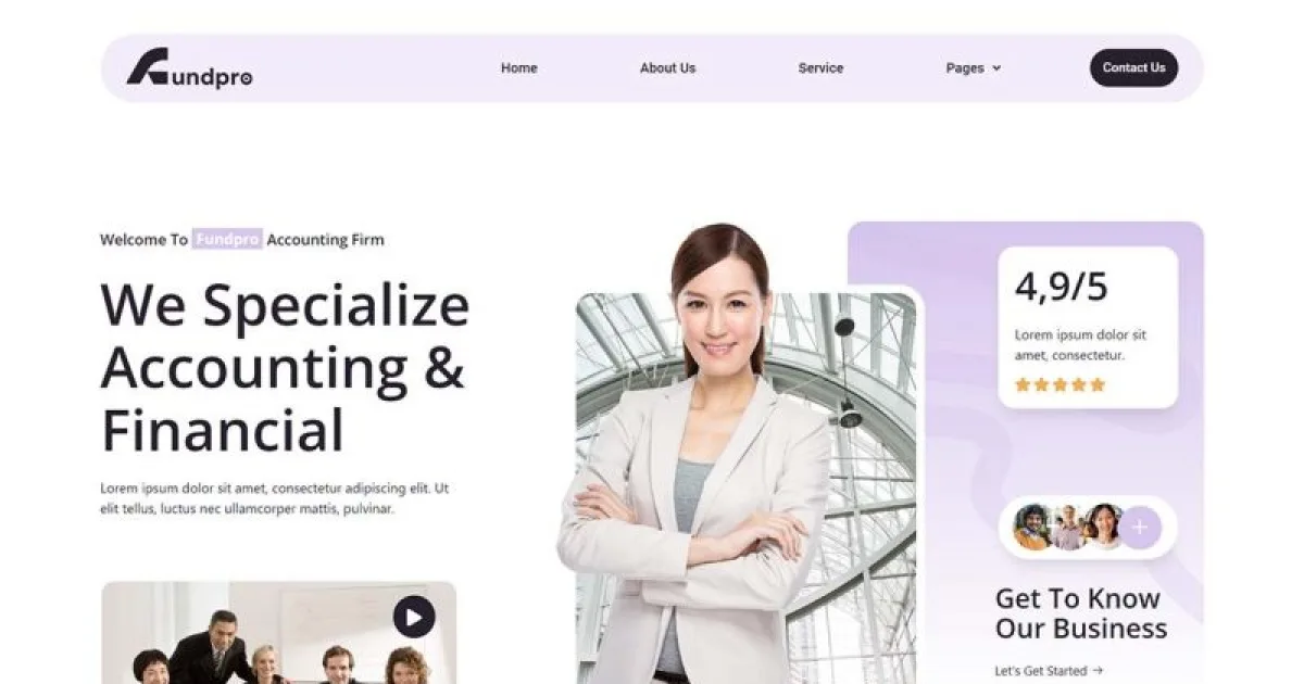 Fundpro – Modern Accounting Firm Elementor Template Kit