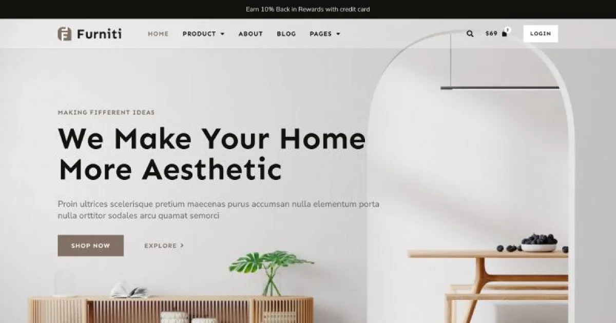 Furniti – Furniture & Home Decor Store Elementor Pro Template Kit