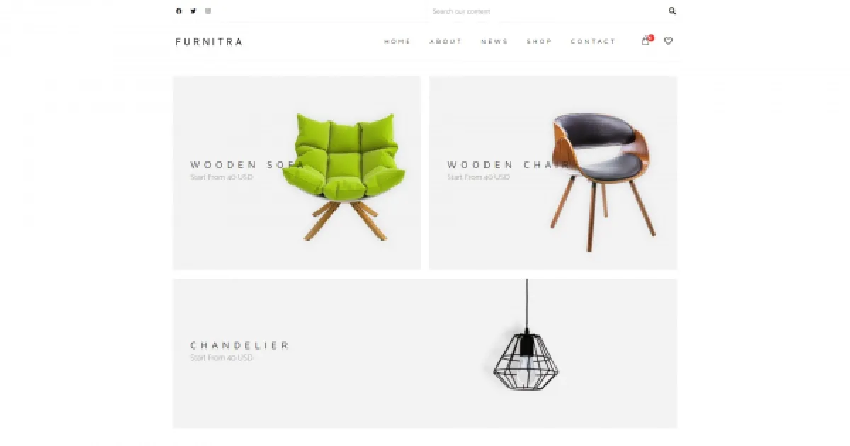 Furnitra – Modern eCommerce Elementor Template Kit
