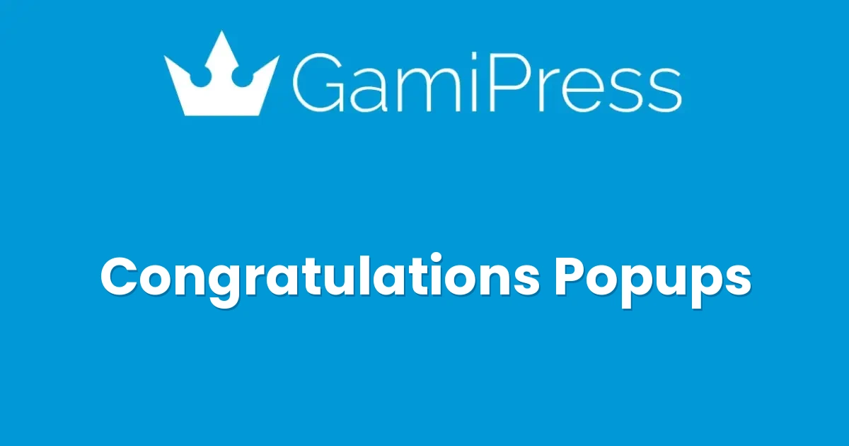 GamiPress Congratulations Popups
