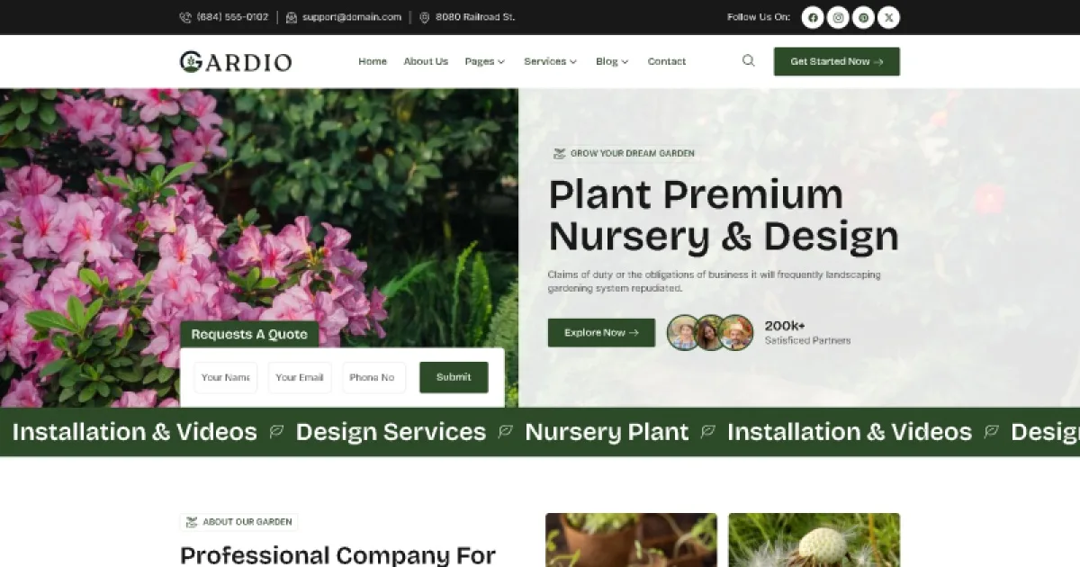 Gardio – Nursery & Gardening Elementor Template Kit