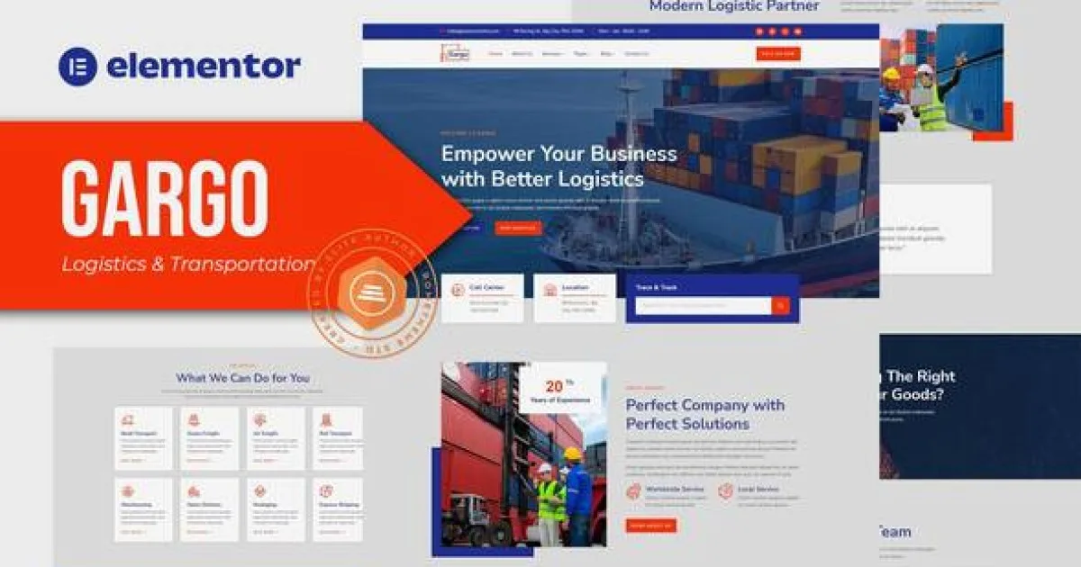 Gargo – Logistics & Transportation Elementor Template Kit - Official Release Preview