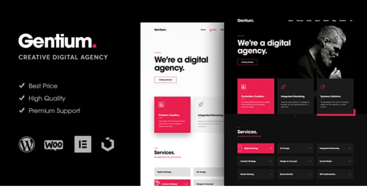 Gentium – A Creative Digital Agency WordPress ThemeÂ