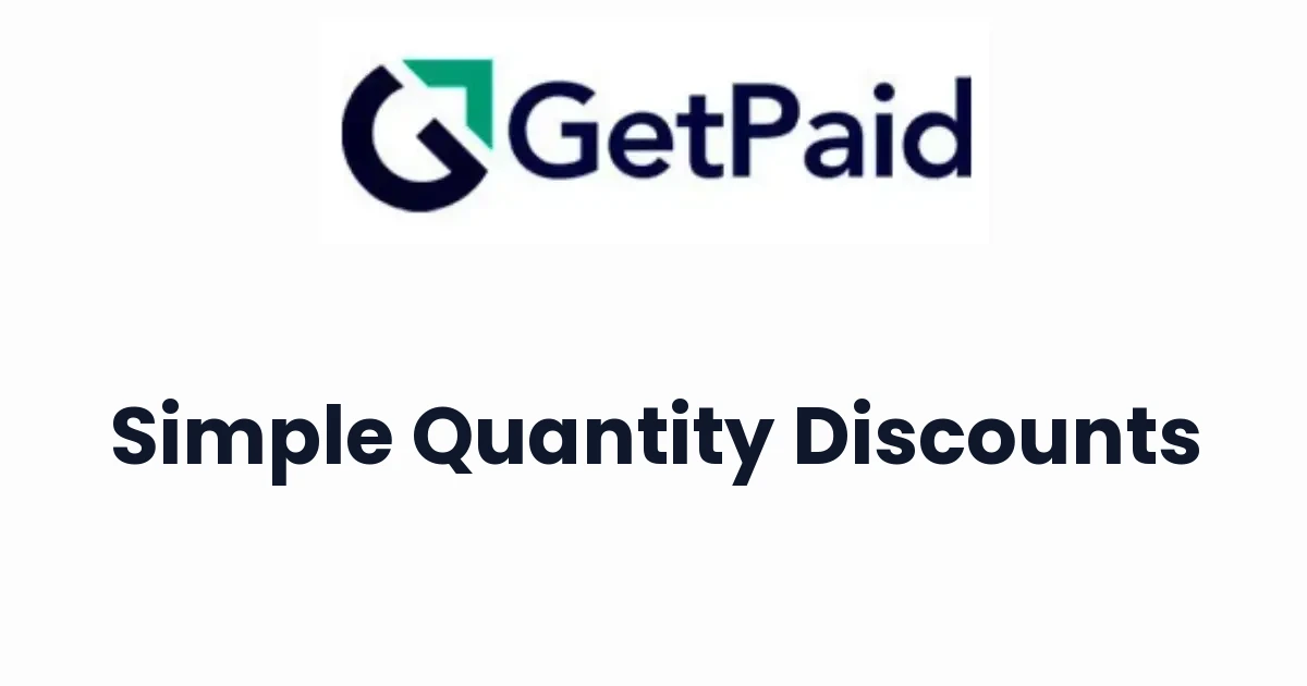 GetPaid Simple Quantity Discounts