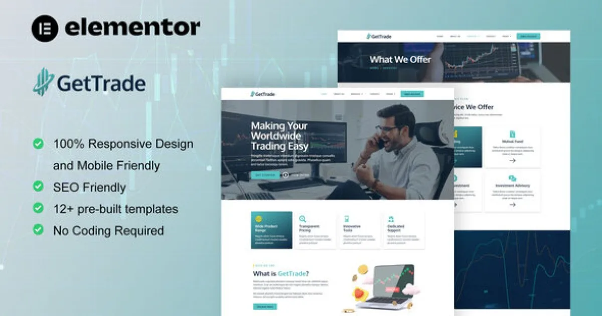GetTrade – Trading & Investment Elementor Template Kit