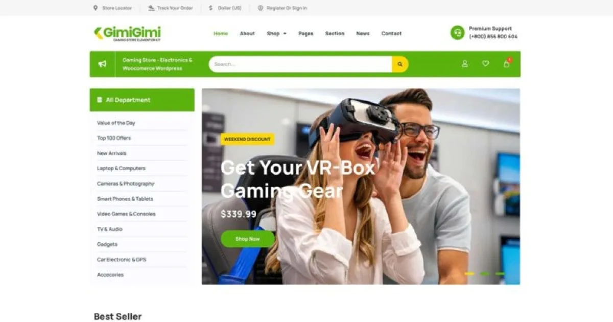 GimiGimi – Woocommmerce Elementor Template Kit