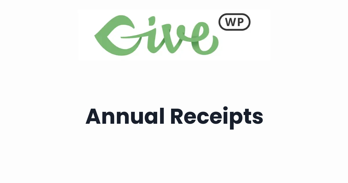 GiveWP Annual Receipts