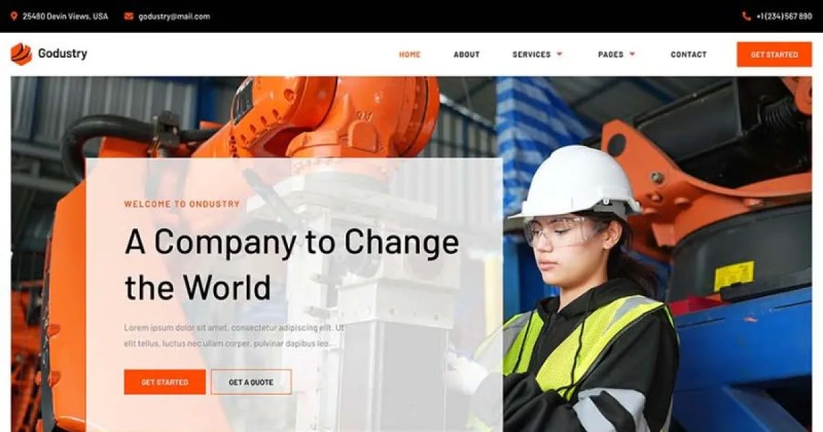 Godustry – Industry & Manufacturing Elementor Template Kit