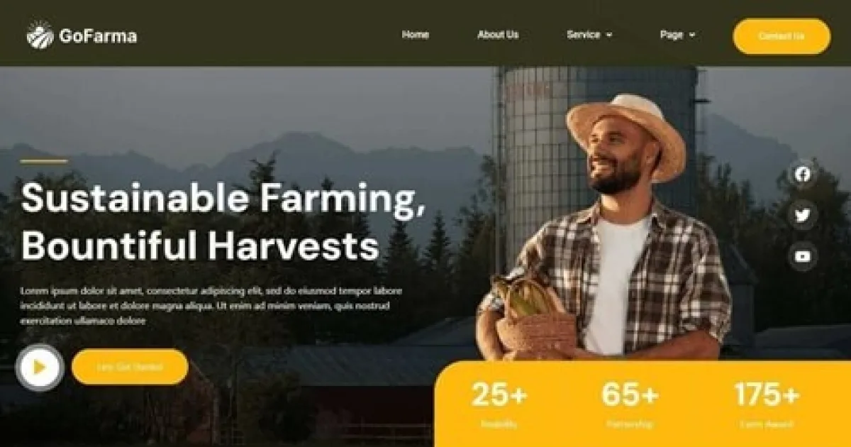 Gofarma – Farm & Fresh Produce Elementor Template Kit