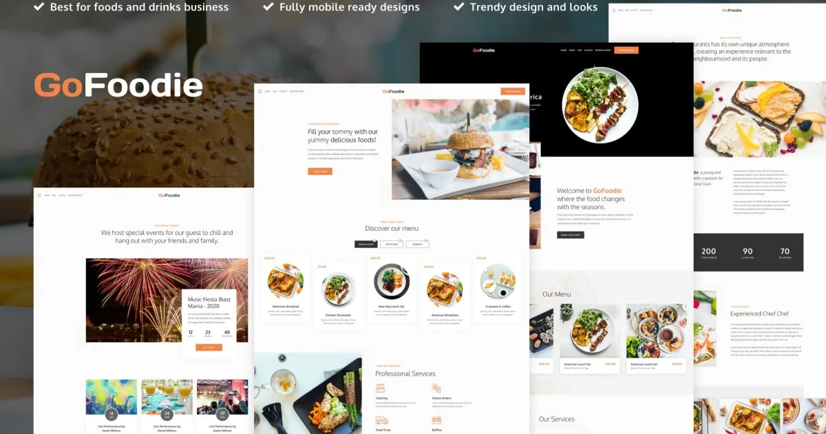 GoFoodie – Cafe & Restaurant Elementor Pro Template Kit