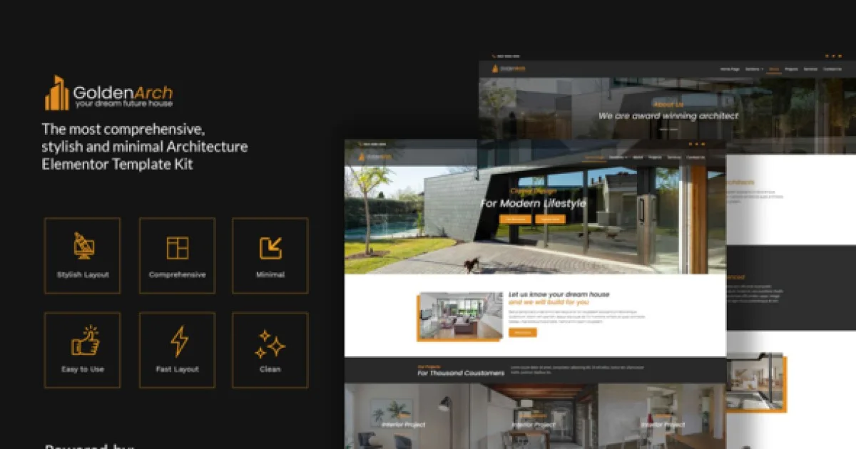 GoldenArch – Real Estate Elementor Template Kit