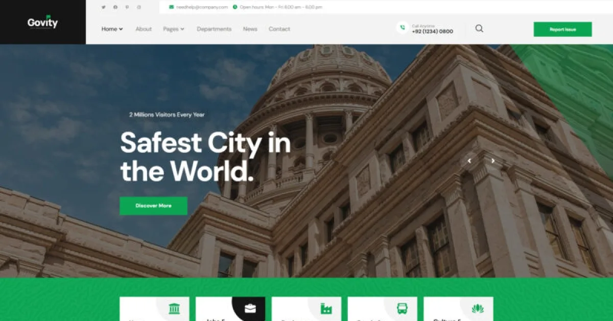 Govity – Municipal & Government Elementor Template Kit