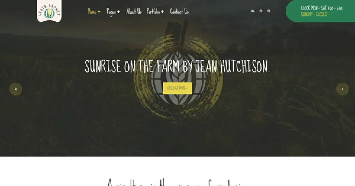 Grain Grower – Agriculture Farm & Farmers Elementor Template Kit
