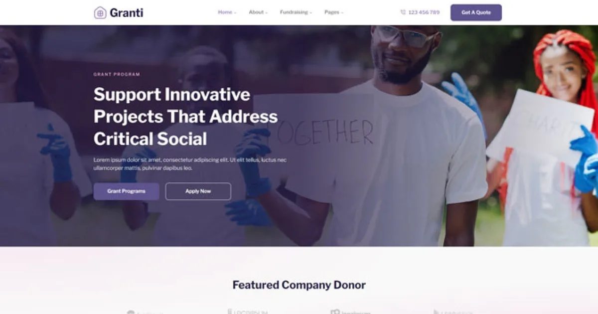 Grant & Fundraising – Elementor Template Kit