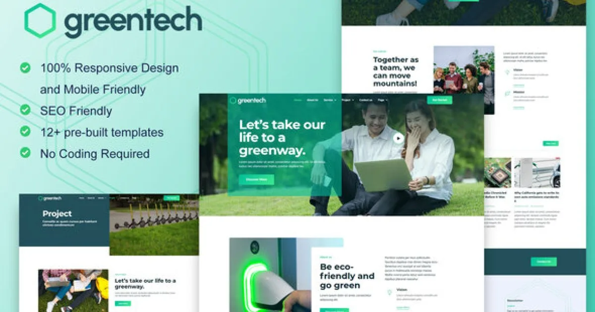 GreenTech – Green Technology Services Elementor Template Kit - Official Release Preview